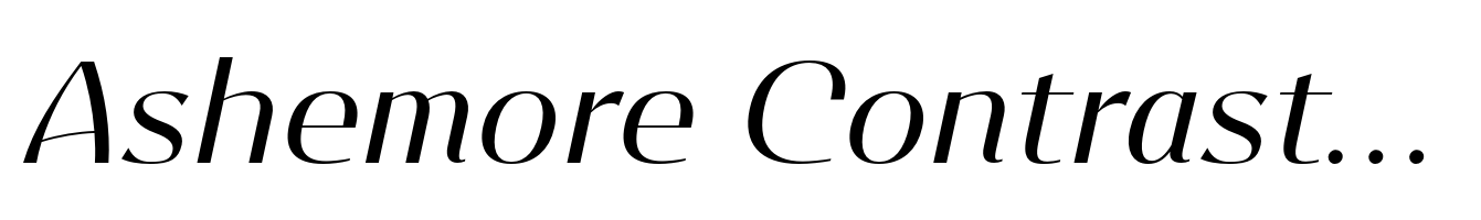 Ashemore Contrast Extended Italic